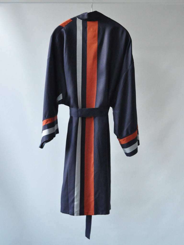 Back of Alea kimono in big stripes