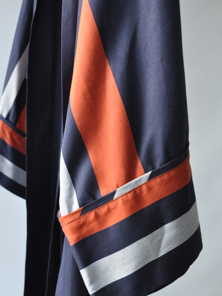 Sleeve closeup of Alea Kimono in Big Stripes