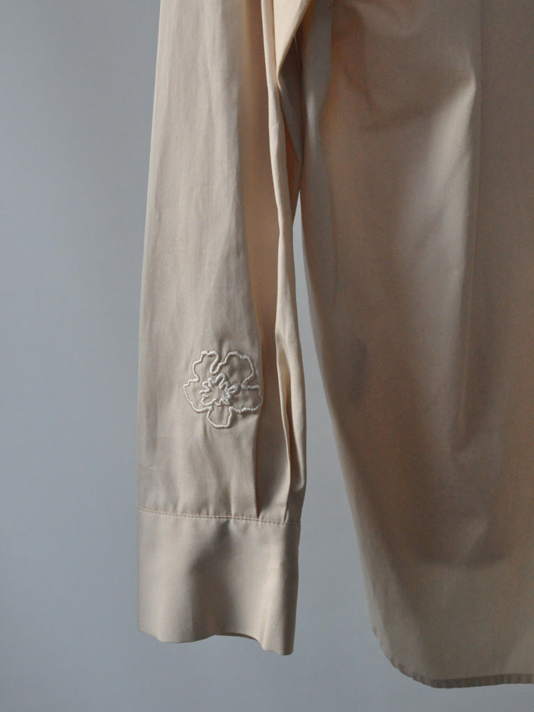 Sleeve Closeup of Ana Shirt in Beige