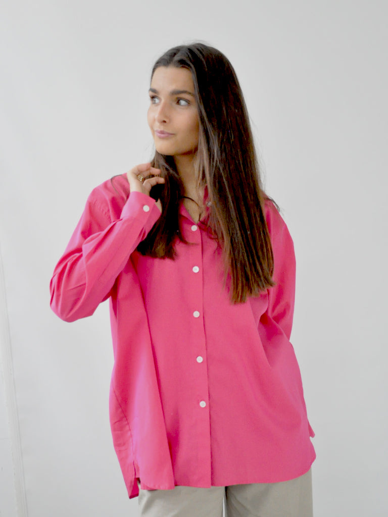 Front of Ana shirt in pink