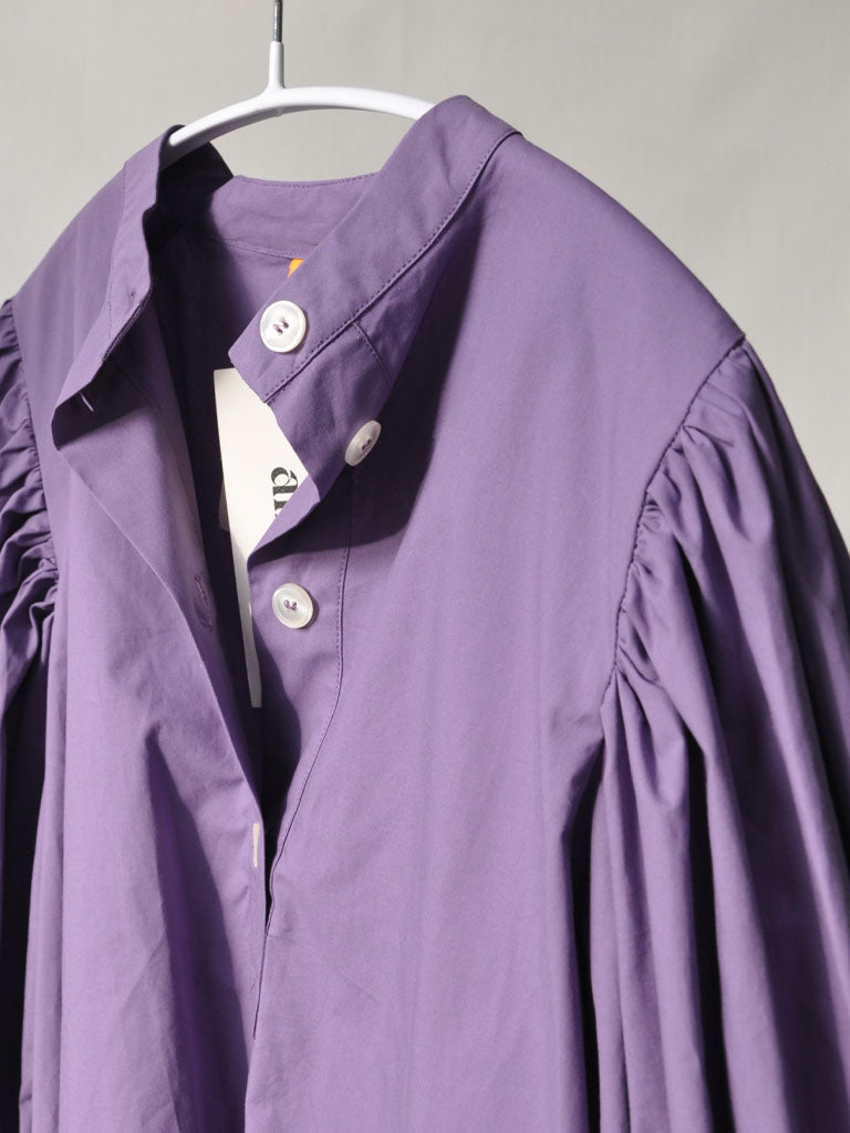 Collar Closeup of Ava Shirt in Purple