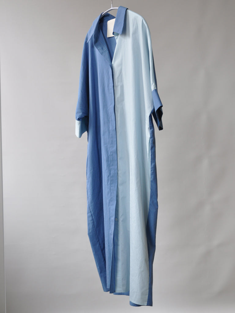 Side of Asso dress in blue colour block