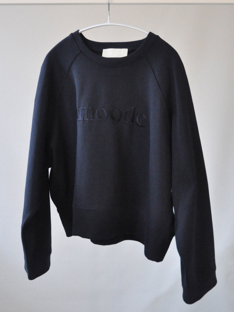 Front of Sigma Logo Sweat in Blue on a hanger