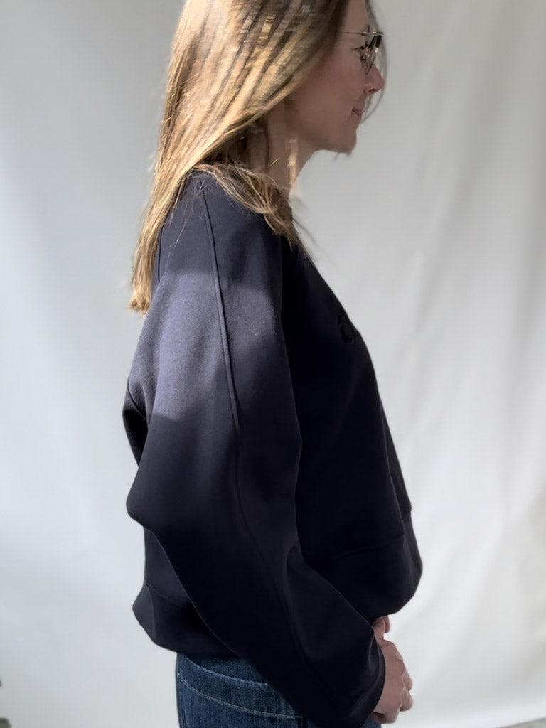 Side of Sigma Logo Sweat in Blue
