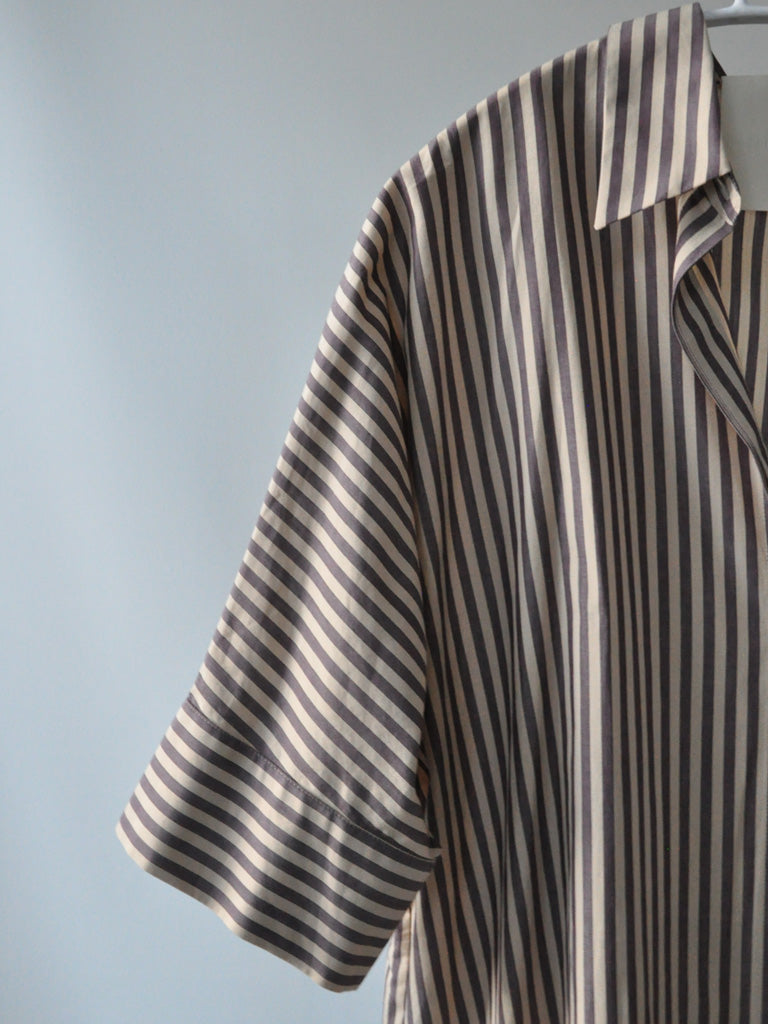 Sleeve Closeup of Striped Shirt Dress