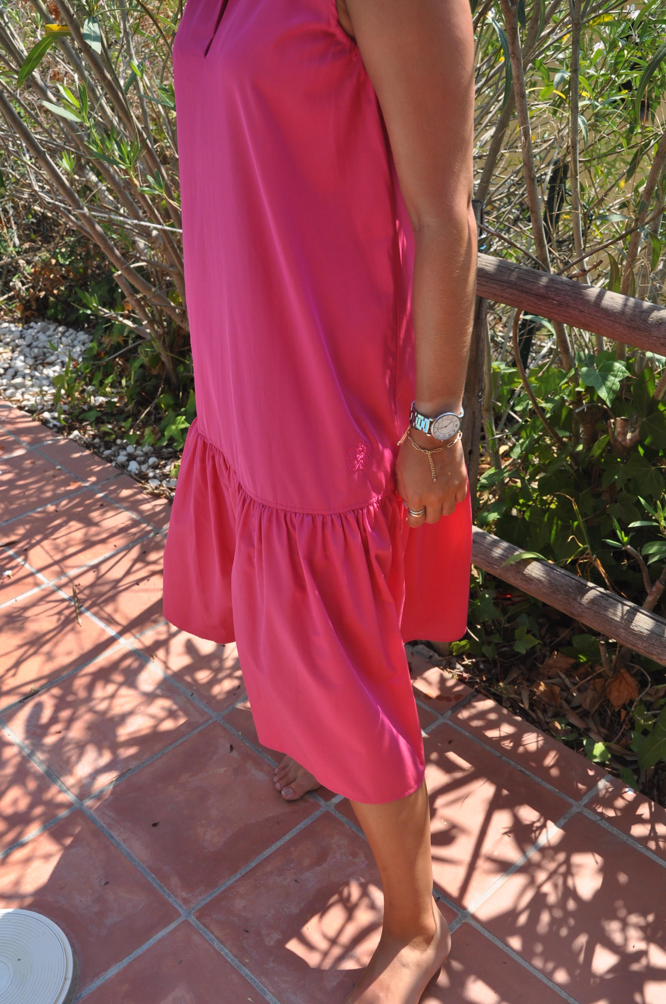 Pink dress detail